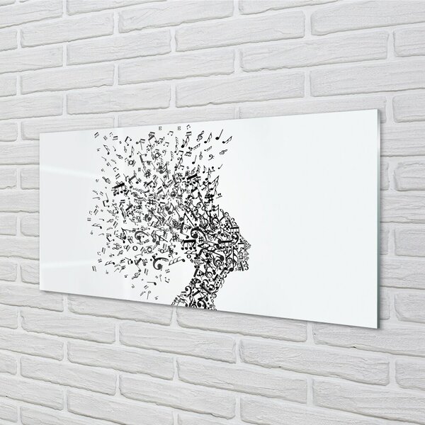 Quadro su vetro Responsabile delle note 100x50 cm 2 appendini