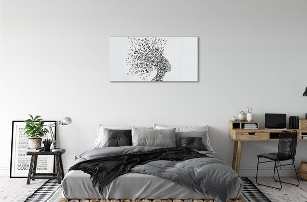 Quadro su vetro Responsabile delle note 100x50 cm 2 appendini