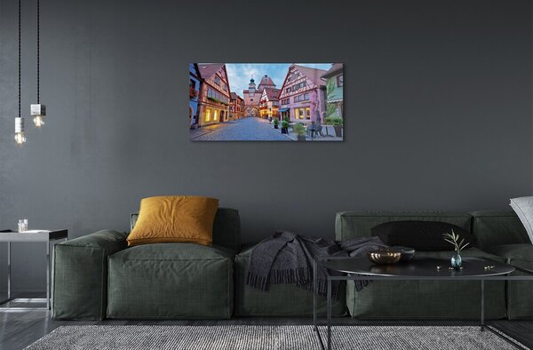 Quadro in vetro Germania centro storico 100x50 cm 2 appendini