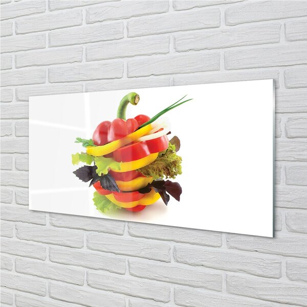 Quadro in vetro Lattuga alla paprica 100x50 cm 2 appendini