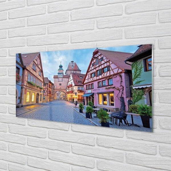 Quadro in vetro Germania centro storico 100x50 cm 2 appendini