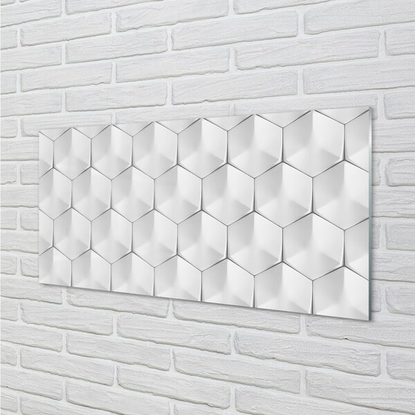 Quadro vetro Esagoni 3d 100x50 cm 2 appendini