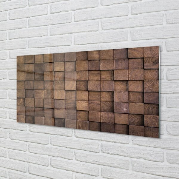 Quadro vetro Legno di gatto 100x50 cm 2 appendini