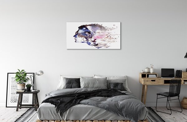 Quadro vetro Immagine volto uomo 100x50 cm 2 appendini