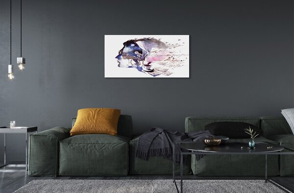 Quadro vetro Immagine volto uomo 100x50 cm 2 appendini
