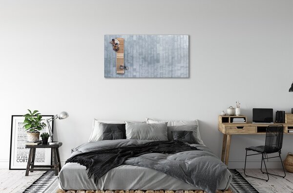 Quadro su vetro Uomo 100x50 cm 2 appendini