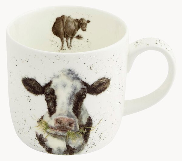 Tazza in Fine Bone China Mooo Cow
