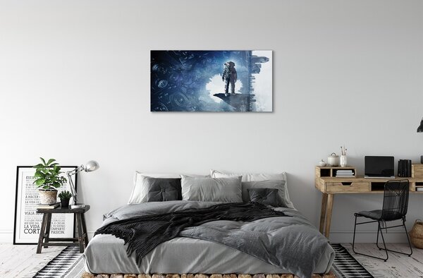 Quadro in vetro Meccanismi di caratterizzazione della città 100x50 cm 2 appendini