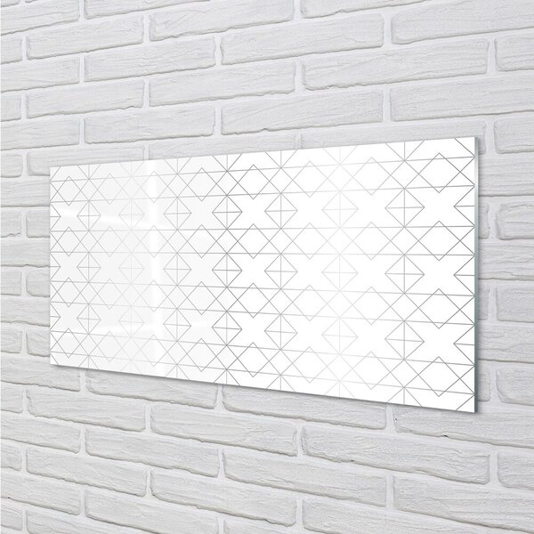 Quadro di vetro Contorni poligonali 100x50 cm 2 appendini