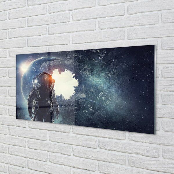 Quadro di vetro Meccanismi di carattere 100x50 cm 2 appendini