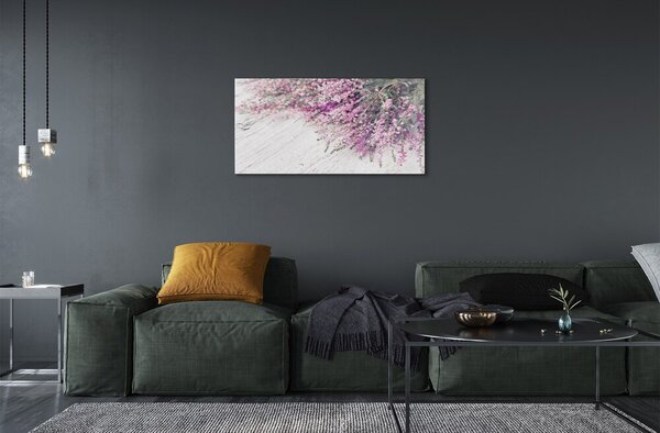 Quadro in vetro Fiori da tavola 100x50 cm 2 appendini