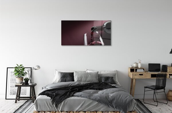 Quadro vetro Sfondo di vino marrone 100x50 cm 2 appendini