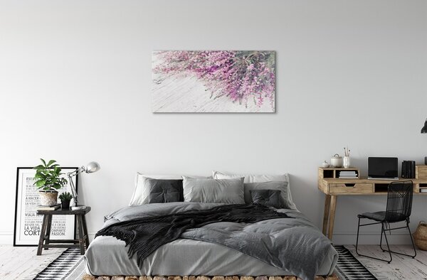 Quadro in vetro Fiori da tavola 100x50 cm 2 appendini