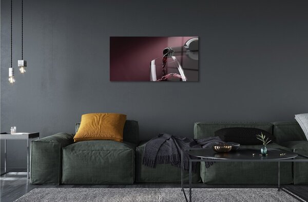 Quadro vetro Sfondo di vino marrone 100x50 cm 2 appendini