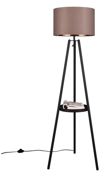 Lampada da terra nera con ripiano (altezza 152 cm) Colette - Reality