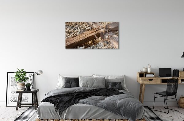 Quadro in vetro Croce di spine 100x50 cm 2 appendini