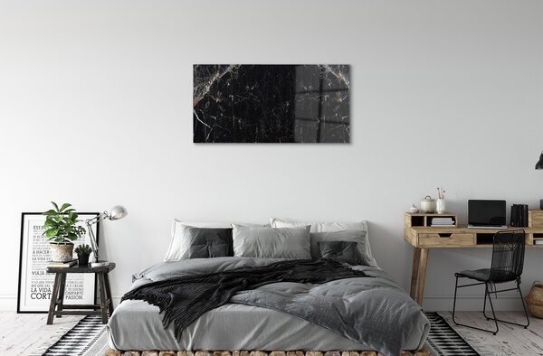 Quadro di vetro Parete in pietra e marmo 100x50 cm 2 appendini