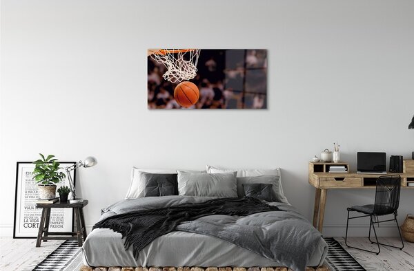 Quadro vetro Pallacanestro 100x50 cm 2 appendini