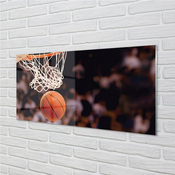 Quadro vetro Pallacanestro 100x50 cm 2 appendini