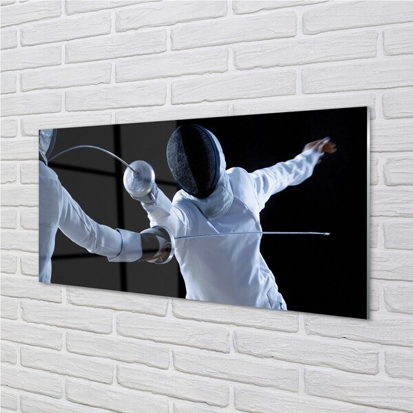 Quadro in vetro Persone in abiti bianchi 100x50 cm 2 appendini