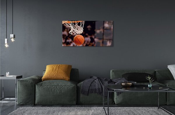 Quadro vetro Pallacanestro 100x50 cm 2 appendini