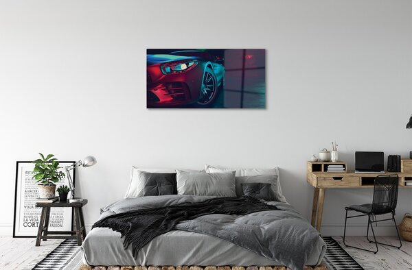 Quadro di vetro Luci automatiche 100x50 cm 2 appendini