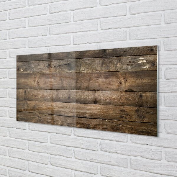 Quadro di vetro Parete in assi di legno 100x50 cm 2 appendini
