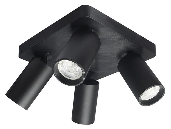 Rabalux 73084 - Faretto YORLI 4xGU10/7W/230V nero