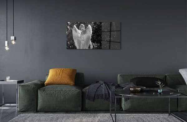 Quadro di vetro Ali d'angelo di un albero 100x50 cm 2 appendini