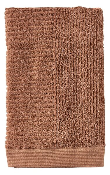 Asciugamano in cotone arancio-marrone 50x100 cm Classic - Zone