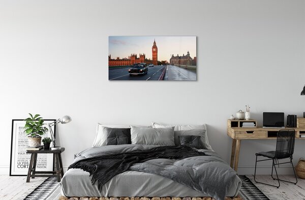 Quadro vetro Autostrade del cielo della città 100x50 cm 2 appendini