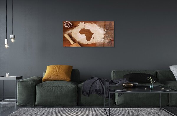 Quadro vetro Rullo per pasta da cucina africa 100x50 cm 2 appendini