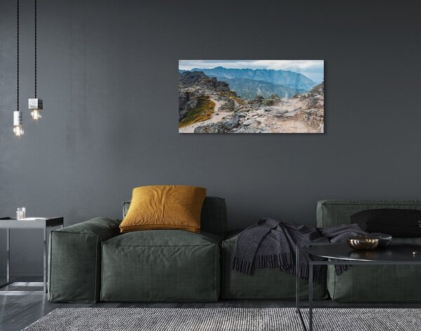 Quadro vetro Montagne 100x50 cm 2 appendini