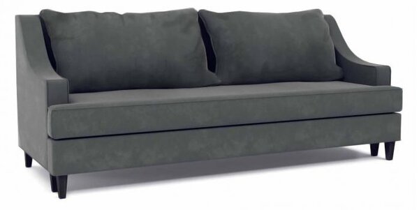 Divano letto grigio in velluto stile provenzale 3 posti PRINCES 06-Arrediorg