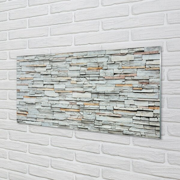 Quadro in vetro Struttura del muro di pietra 100x50 cm 2 appendini