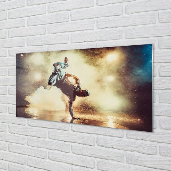 Quadro di vetro Danza del fumo maschile 100x50 cm 2 appendini