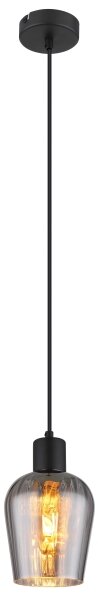 Globo 15627 - Lampadario a sospensione con filo RYAN 1xE27/40W/230V diametro 13,5 cm nero
