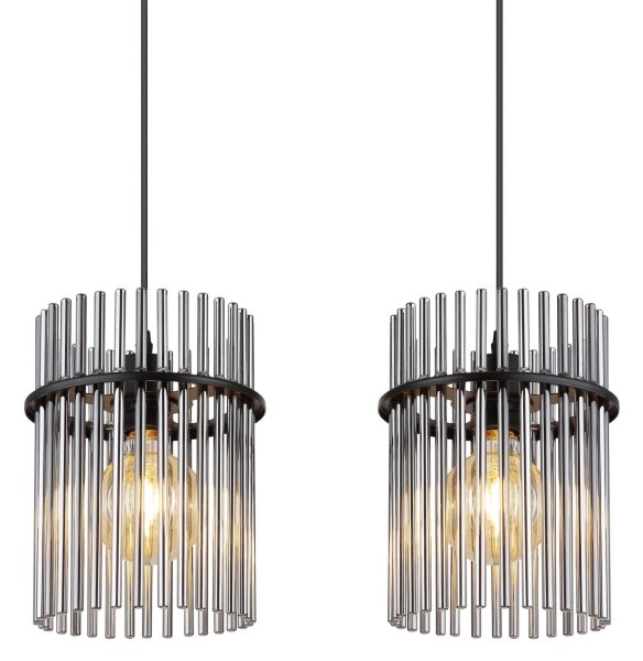 Globo 15698-4H - Lampadario a sospensione con filo GORLEY 4xE27/60W/230V nero
