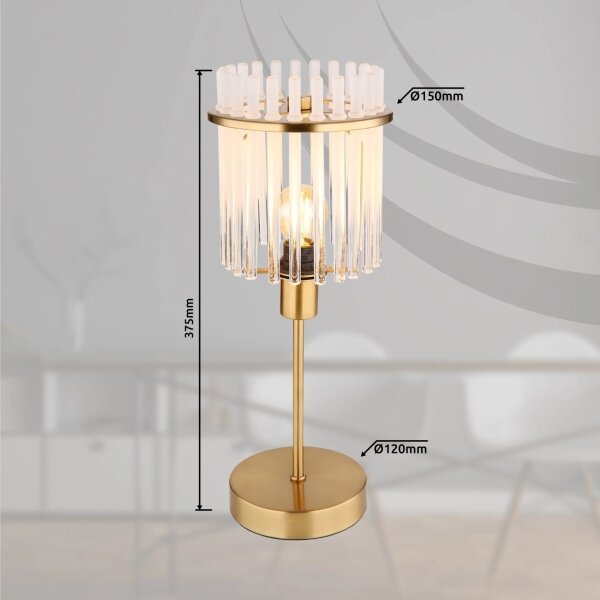 Globo 15698TM - Lampada da tavolo GORLEY 1xE14/40W/230V diametro 15 cm oro