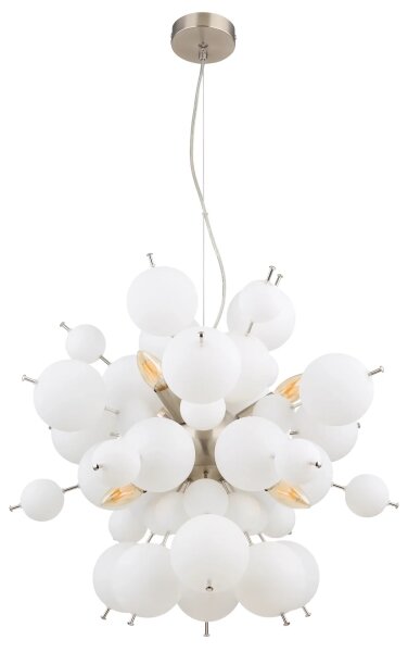 Globo 15633HO - Lampadario a sospensione con filo UDO 6xE14/25W/230V diametro 55 cm bianco