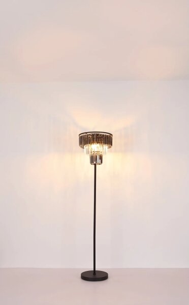 Globo 15695S - Lampada con piedistallo NAXIS 3xE27/40W/230V diametro 40 cm nero