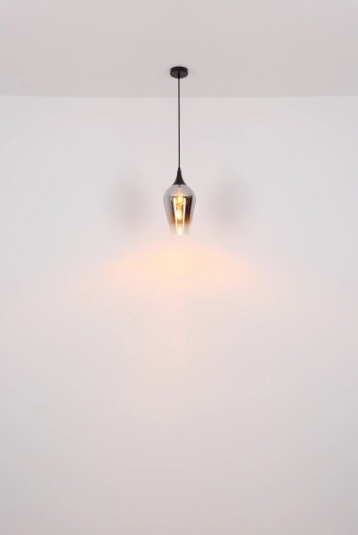 Globo 15552H3 - Lampadario a sospensione con filo LAVUS 1xE27/60W/230V diametro 18 cm nero