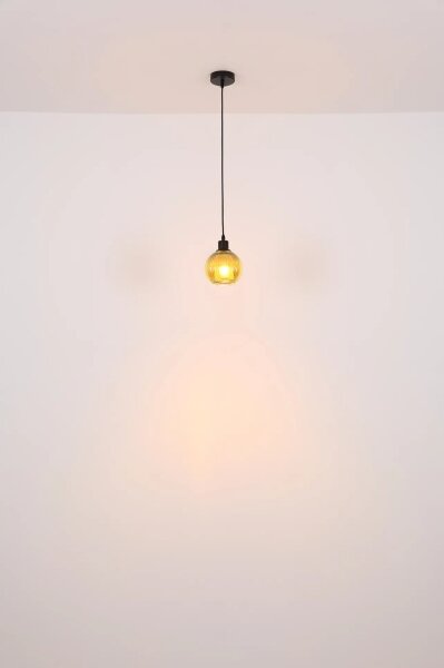 Globo 15638G - Lampadario a sospensione con filo ZUMBA 1xE27/25W/230V diametro 15 cm verde