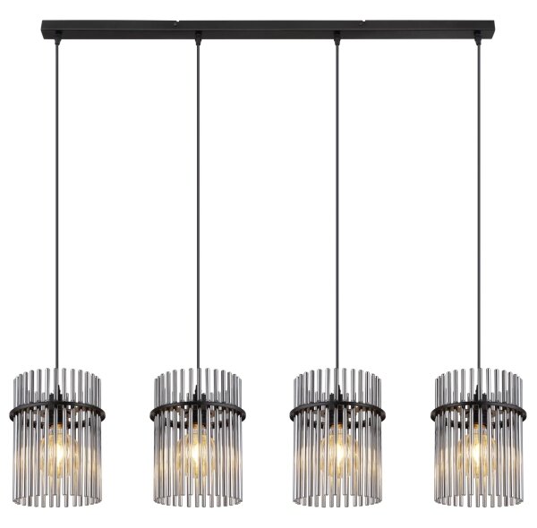 Globo 15698-4H - Lampadario a sospensione con filo GORLEY 4xE27/60W/230V nero