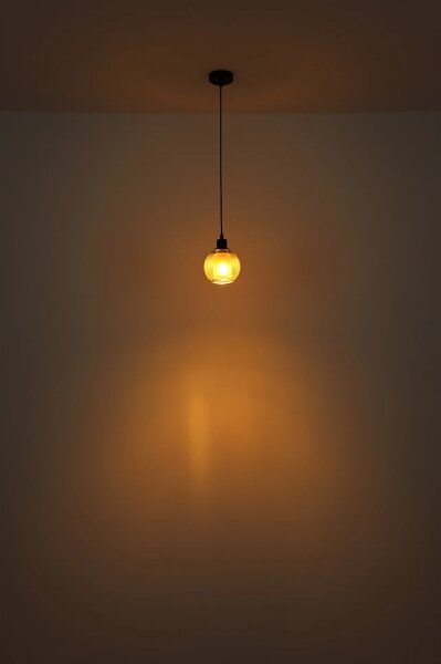 Globo 15638G - Lampadario a sospensione con filo ZUMBA 1xE27/25W/230V diametro 15 cm verde