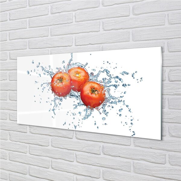 Quadro in vetro Pomodori acqua 100x50 cm 2 appendini