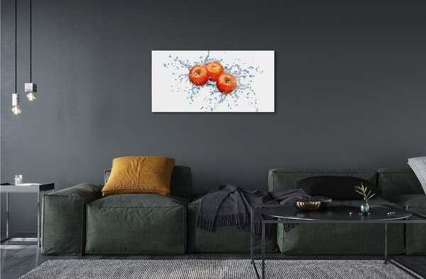 Quadro in vetro Pomodori acqua 100x50 cm 2 appendini
