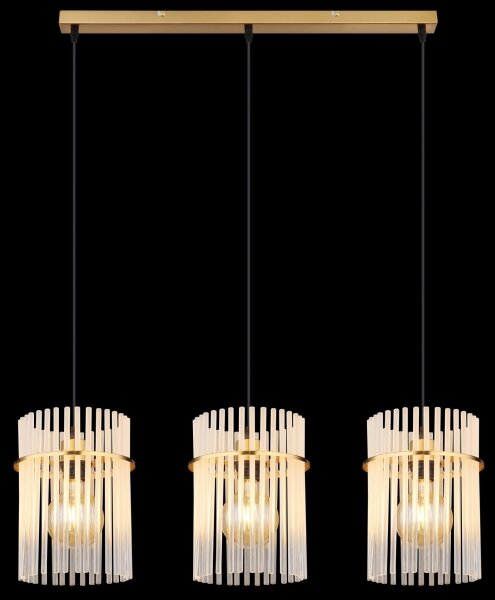 Globo 15698-3HM - Lampadario a sospensione con filo GORLEY 3xE27/60W/230V oro