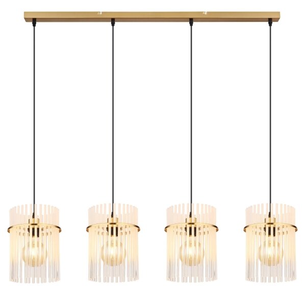Globo 15698-4HM - Lampadario a sospensione con filo GORLEY 4xE27/60W/230V oro