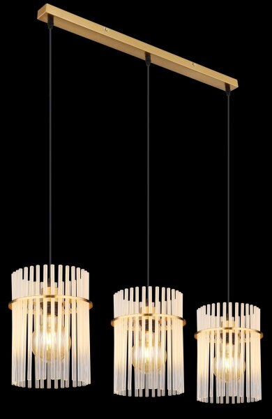 Globo 15698-3HM - Lampadario a sospensione con filo GORLEY 3xE27/60W/230V oro